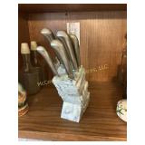 Washington forge knife set in marble block