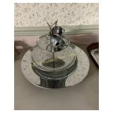 Silver plate lazy Susan and other silver plate