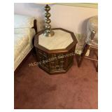 Octagon Formica topped end stand