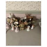 Large lot of glass and ceramic decor