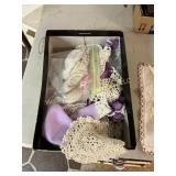 Lot of Hand Crocheted Doilies and Linen Bureau Rus