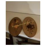 Lot of Marquetry Floral Plaques & Framed Botanis