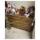 Wood-Grain Campaign Style Double Dresser