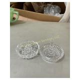 Vintage pressed glass ring holders