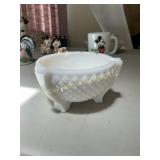 Early milk glass ash tray probably out of s
