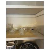 Shelf of pressed pattern glass
