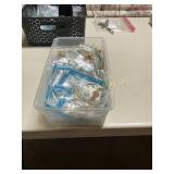 Large Lot Gold-Tone Jewelry in Bin, Bagged