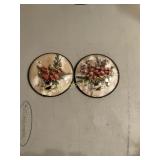 Vintage pressed flower wall cameos