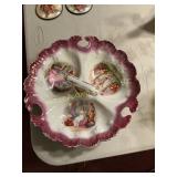 Antique Austrian Porcelain Divided Dish, Classic