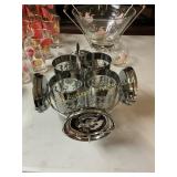 Vintage Silver Rim Glasses with Spartan Coasters y