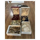 Lot Vintage Costume Jewelry, Jonell Boxes