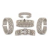 NO RESERVE 5 Ct Silver Pearl Moissanite  Bracelet