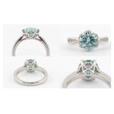 NO RESERVE 2 Ct Moissanite Silver Ring