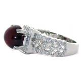 6.38 Ct Diamond & Ruby 10 Gram 14K Ring