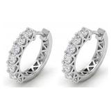 NO RESERVE 2.35 Ct Moissanite Silver Earring