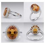 NO RESERVE 12 Ct Titanium Citrine  Ring