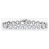 NO RESERVE 20 Ct Moissanite Silver Bracelet