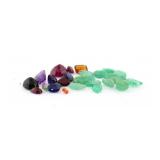 NO RESERVE 45 Ct Emerald Ruby  Sapphier Parcel