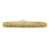3.5 Ct Diamond 14 Gram Gold Bracelet