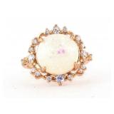 NO RESERVE 4 Ct Silver Opal  Sapphire, Ring