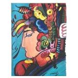 Peter Max on Vintage Paper.  Framed