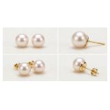 NO RESERVE Sterling Silver 12MM Pearl Earring