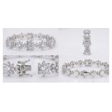 NO RESERVE 20 Ct Moissanite Silver Bracelet