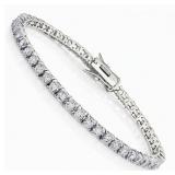 NO RESERVE 1 Ct Moissanite Silver Bracelet