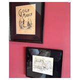 3 framed works of Art