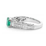 2.72 Ct Diamond & Emerald  14K Ring