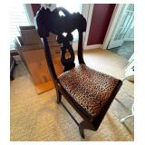 Iron and Wood Chairs plus stool