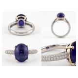 2.72 Ct Diamond & Sapphire 4 Gram 14K Ring