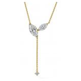 NO RESERVE. 3 Ct Lab Diamond Silver Necklace