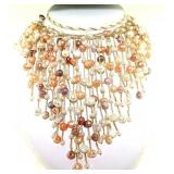 NO RESERVE 4MM Natural Pearl Chandelier Necklace