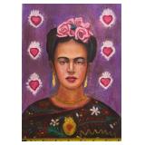 Frida on Vintage Paper