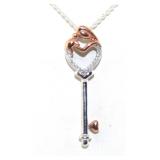 NO RESERVE.  0.05 Ct Diamond Silver Necklace