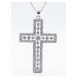 NO RESERVE 6.5 Ct Lab  Diamond Titanium Necklace