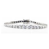 NO RESERVE. 9 Ct Lab Diamond Titanium Bracelet