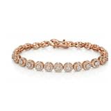 NO RESERVE. 6 Ct Lab Diamond Titanium Bracelet