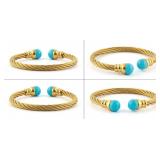 NO RESERVE. Turquoise Titanium Bracelet