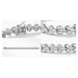 NO RESERVE. 9 Ct Lab Diamond Titanium Bracelet