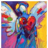 Peter Max, angel with heart