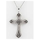 NO RESERVE.  0.60 Ct Silver Diamond Necklace