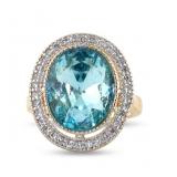 NO RESERVE. 7 Ct Titanium Blue topaz Ring