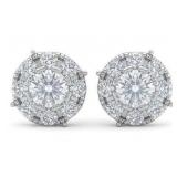 NO RESERVE 2 Ct Lab Grown Diamond  Silver Earring