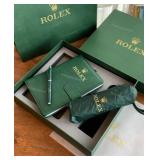 ROLEX Luxury Green VIP Gift Set Pen Notebook