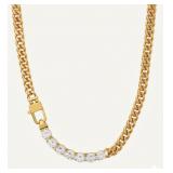 NO RESERVE 1.70 Ct Lab  Diamond Silver Necklace