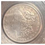 Scarce 1921 proof silver dollar
