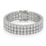 NO RESERVE 20 Ct Lab Diamond  Titanium Bracelet