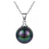 NO RESERVE 12 MM Pearl Sterling Silver Necklace